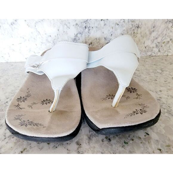 Therafit 9 White Women's Comfort‎ Thong Sandals Arch Support Size 9 - Picture 3 of 9